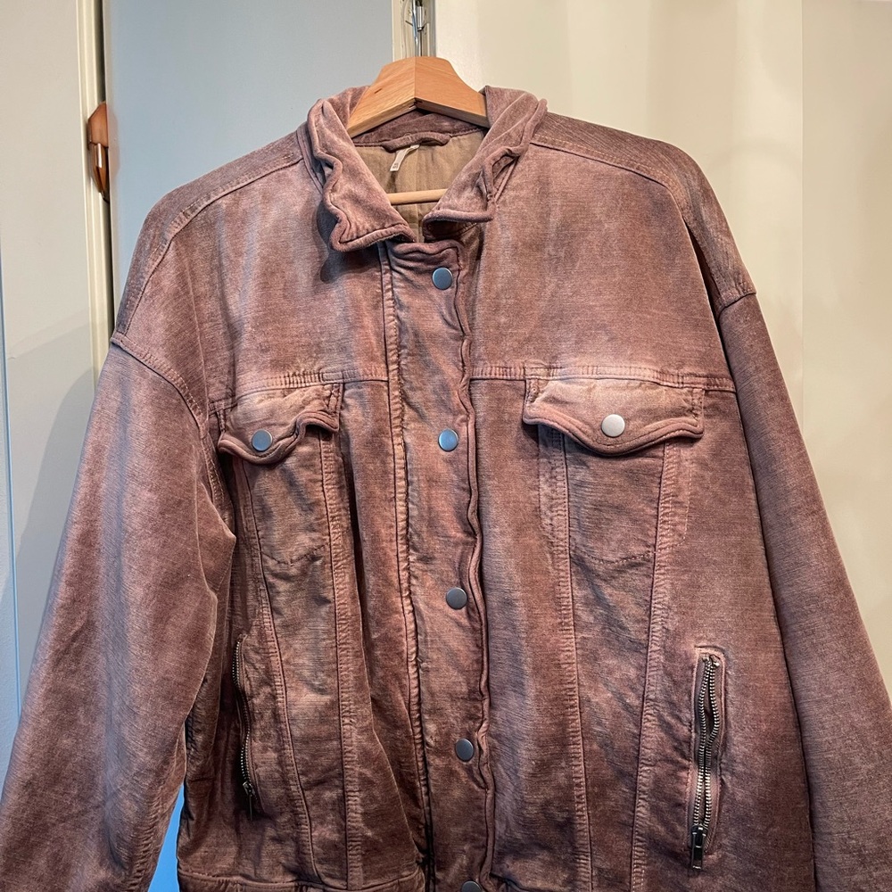 Free People Mauve Velvet Jacket
